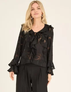 A-View Floretta Bluse - Sort