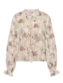 A-View Flounce Bluse - Print