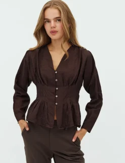 D'ahrling Dalsie Bluse - Mørkebrun