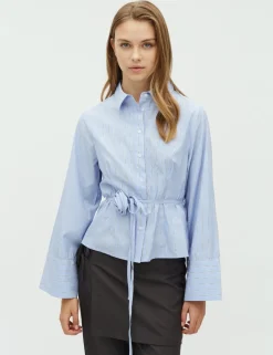 D'ahrling Flarida Rose Stripe Skjorte - Lyseblå