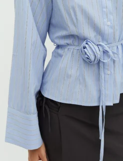 D'ahrling Flarida Rose Stripe Skjorte - Lyseblå