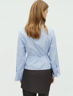 D'ahrling Flarida Rose Stripe Skjorte - Lyseblå