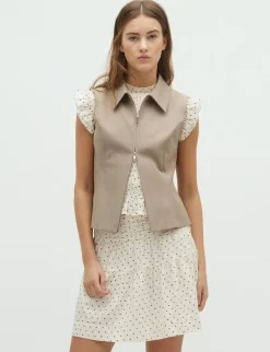 D'ahrling Innabella Structure Waistcoat - Sand