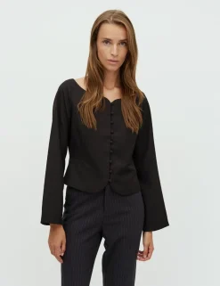 D'ahrling Malsa Structure Bluse - Sort