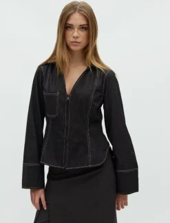 Frakment Annalia-F Maxim Skjortebluse - Sort