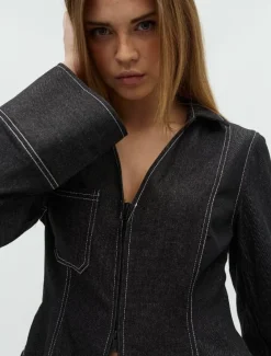 Frakment Annalia-F Maxim Skjortebluse - Sort