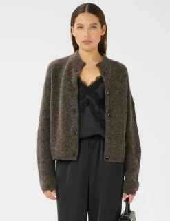 Gestuz AlphaGZ Short Cardigan - Mørkebrun