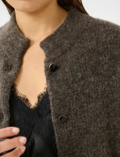 Gestuz AlphaGZ Short Cardigan - Mørkebrun