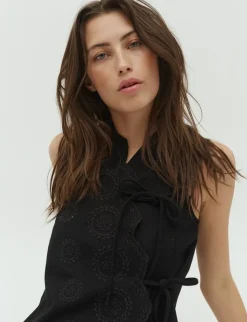Global Funk Ciana scallop-G Vest - Sort