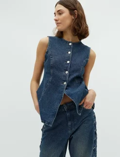 Global Funk Gibella-G Vest - Denim blå