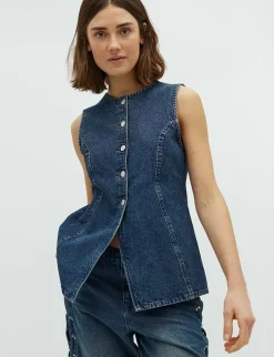 Global Funk Gibella-G Vest - Denim blå