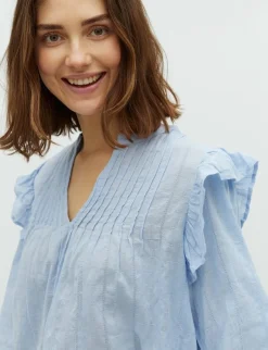 mbyM Gemala LS-M Bluse - Blå
