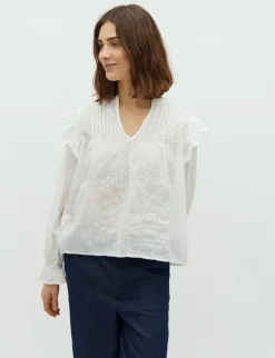 mbyM Gemala LS-M Bluse - Hvid