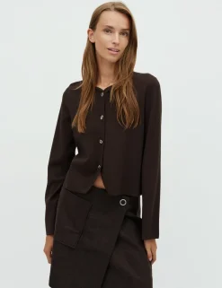 mbyM Salina-M Cardigan - Mørkebrun