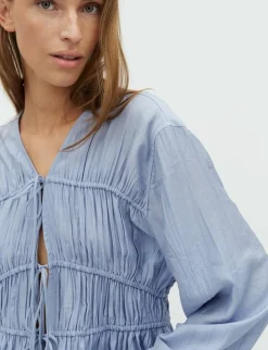 mbyM Taneil LS-M Bluse - Blå
