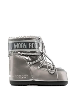 Moon Boot MB Icon Low Glance Støvler - Sølvfarvet