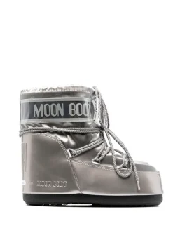 Moon Boot MB Low Glance Støvler - Sølvfarvet
