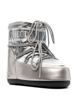 Moon Boot MB Low Glance Støvler - Sølvfarvet