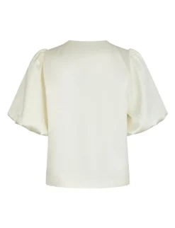 Neo Noir Aisa Dull Satin Bluse - Ivory