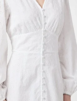 Neo Noir Alto Embroidery Kjole - Hvid