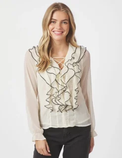 Neo Noir Arloca Bluse - Creme
