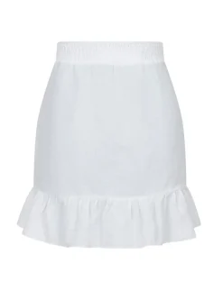 Neo Noir Bekka Linen Nederdel - Hvid