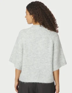 Neo Noir Benuta Fluffy Strik Cardigan - Lysegrå