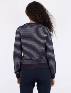 Neo Noir Britania Glitter Strikcardigan - Blå
