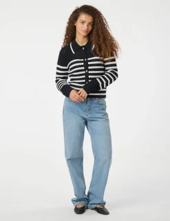 Neo Noir Effie Knit Cardigan - Stribet