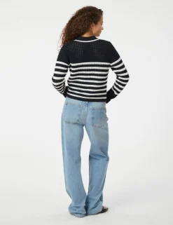 Neo Noir Effie Knit Cardigan - Stribet