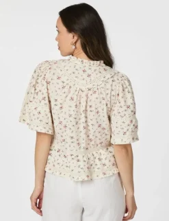 Neo Noir Evienne Floral Blush Top - Rosa
