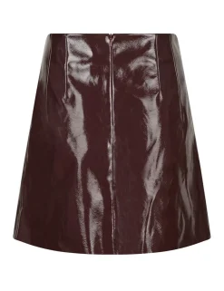 Neo Noir Hemie Patent Nederdel - Bordeaux