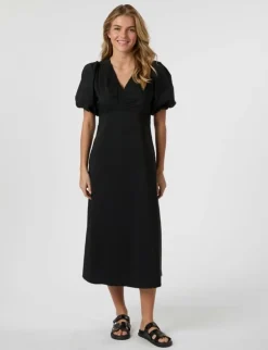 Neo Noir Illana Poplin Kjole - Sort