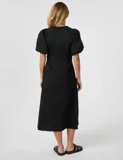 Neo Noir Illana Poplin Kjole - Sort