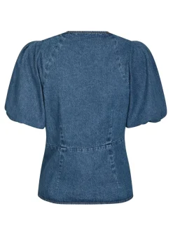 Neo Noir Irina Denim Bluse - Denim