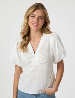 Neo Noir Irina Poplin Bluse - Hvid