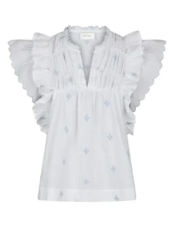 Neo Noir Jayla Embroidery Top - Hvid