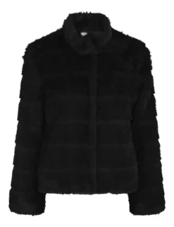Neo Noir Kahlia Shaved Faux Fur Jakke - Sort