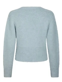 Neo Noir Kilua Fluffy Wrap Bluse - Lyseblå