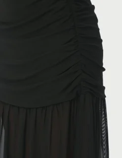 Neo Noir Mori Layered Nederdel - Sort