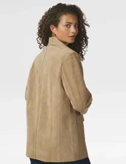 Neo Noir Namy Imitated Suede Blazer - Sand
