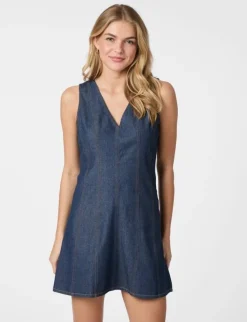 Neo Noir Nava Denim Kjole - Denim