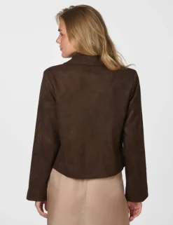 Neo Noir Nilo Faux Suede Jakke - Mørkebrun
