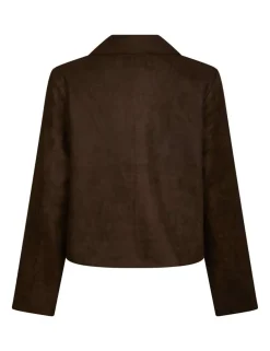 Neo Noir Nilo Faux Suede Jakke - Mørkebrun