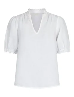Neo Noir Odesa Linen Bluse - Hvid