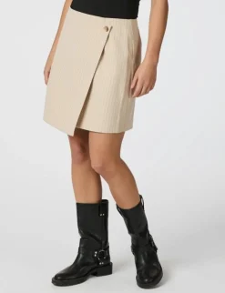 Neo Noir Petrani Pinstriped Nederdel - Sand