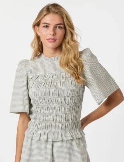 Neo Noir Possini Small Check Bluse - Ternet