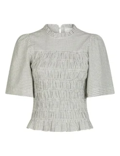 Neo Noir Possini Small Check Bluse - Ternet