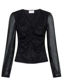 Neo Noir Ralph Glitz Bluse - Sort