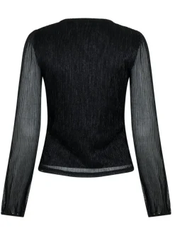 Neo Noir Ralph Glitz Bluse - Sort